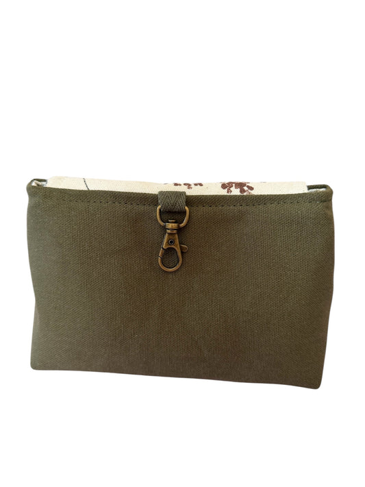 Back of meadow canvas clip-on pouch