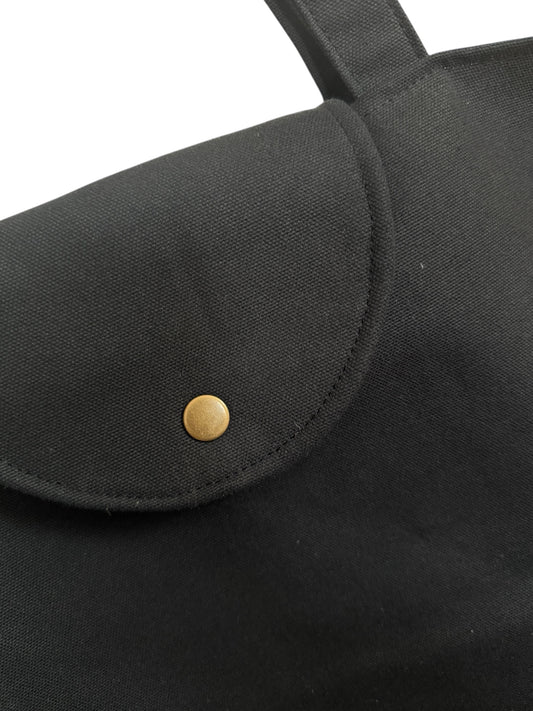 Siena Black Canvas Tote Bag