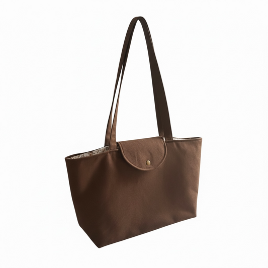 Siena Cocoa Canvas Tote Bag