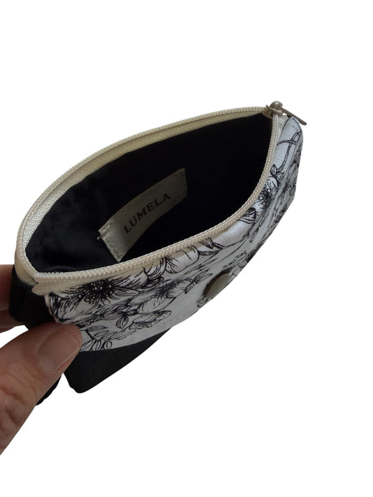 Florence Black Floral Keychain Wallet