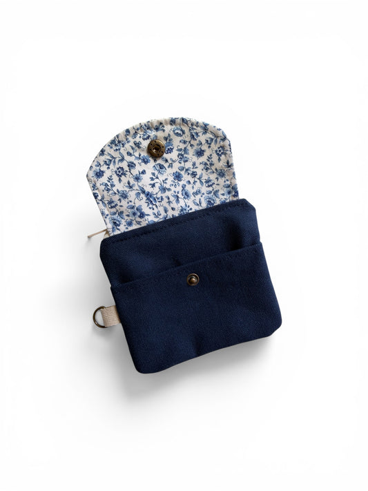 Florence Navy Floral Keychain Wallet