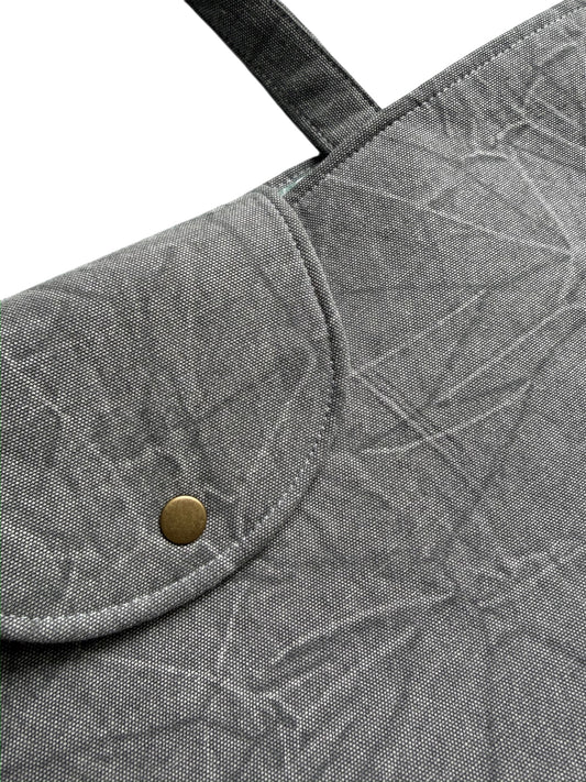 Siena Gray Washed Canvas Tote Bag