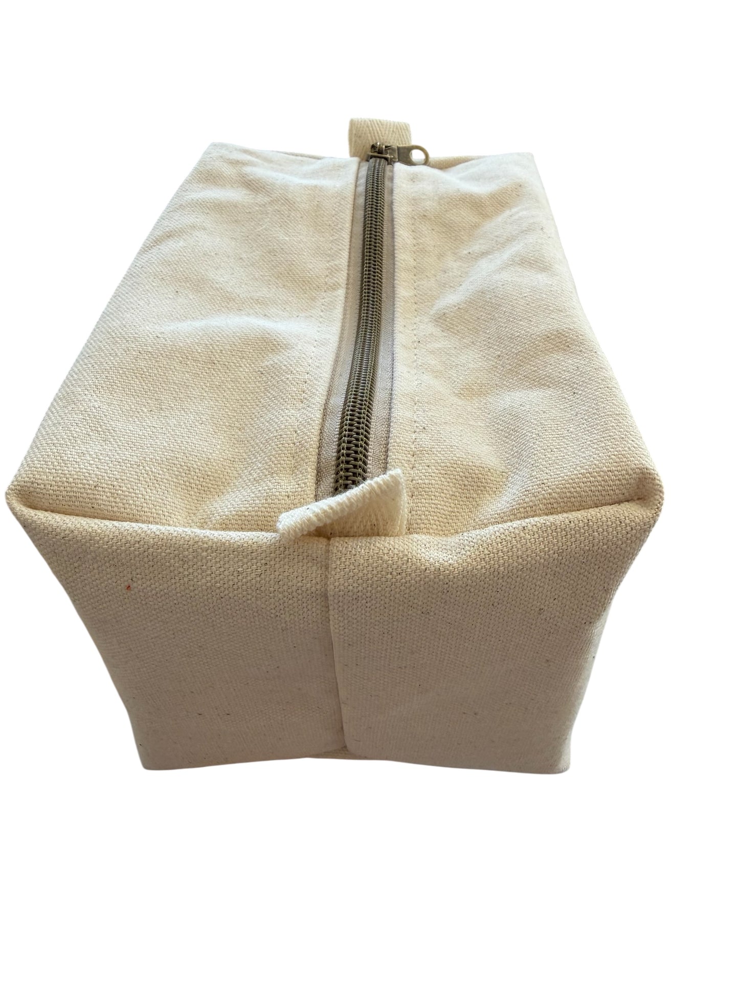 Lumela Neutral Canvas Boxy Pouch