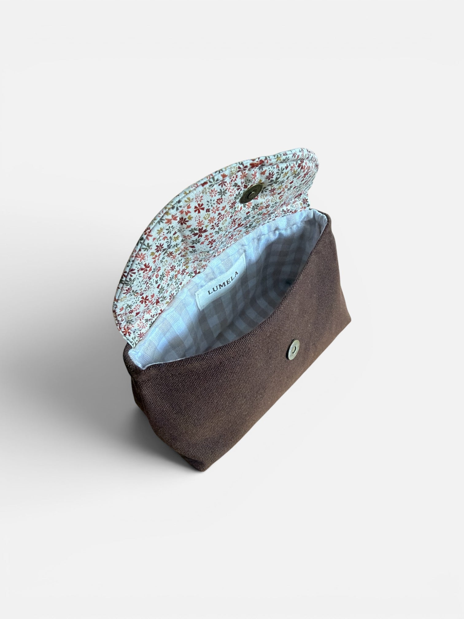 Florence Ditsy Floral Cocoa Clip-on Pouch