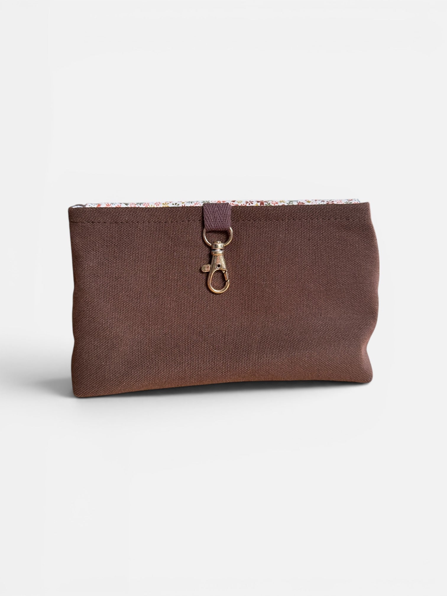 Florence Ditsy Floral Cocoa Clip-on Pouch