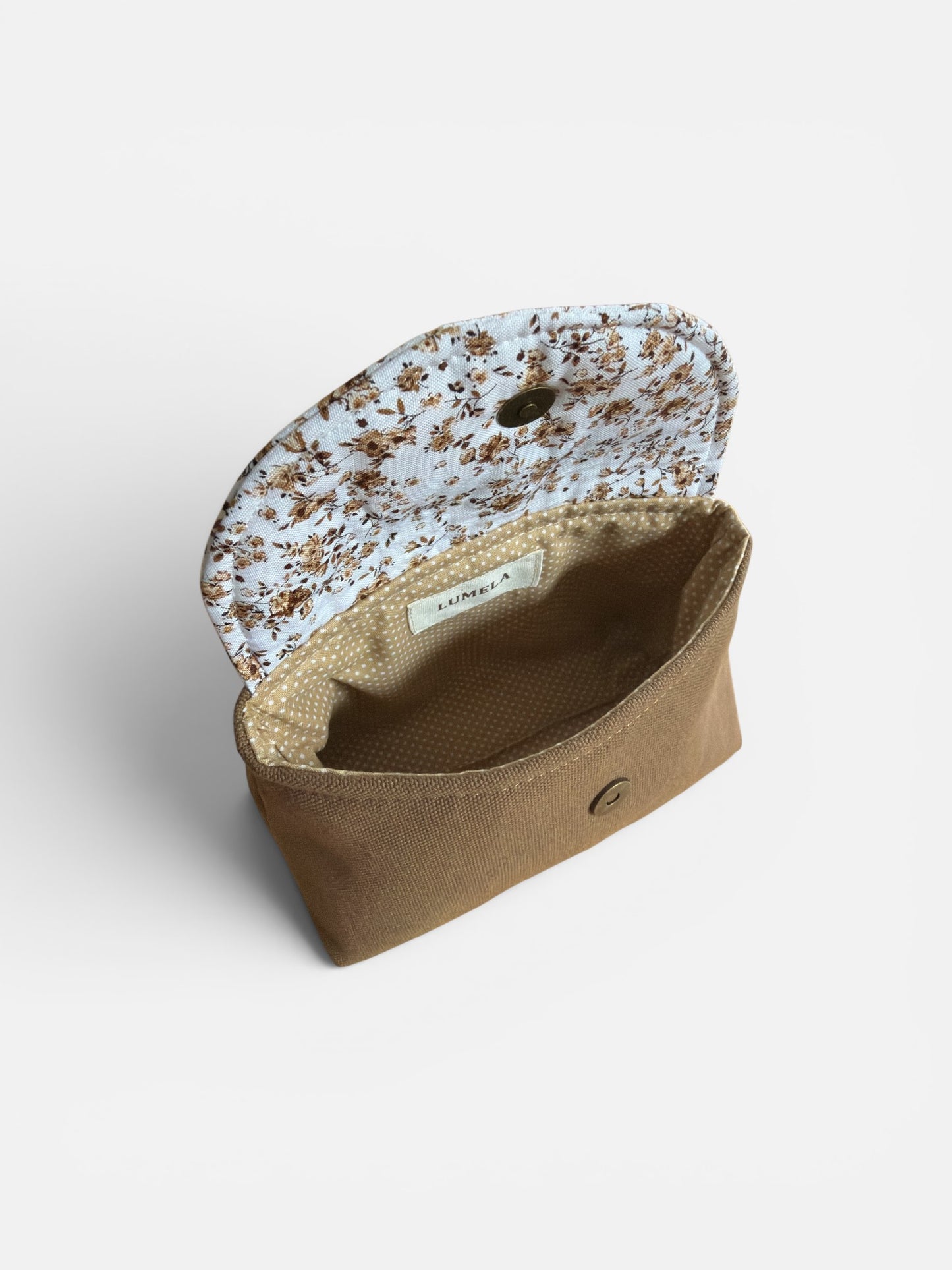 Florance Coffee Floral Clip-on Pouch