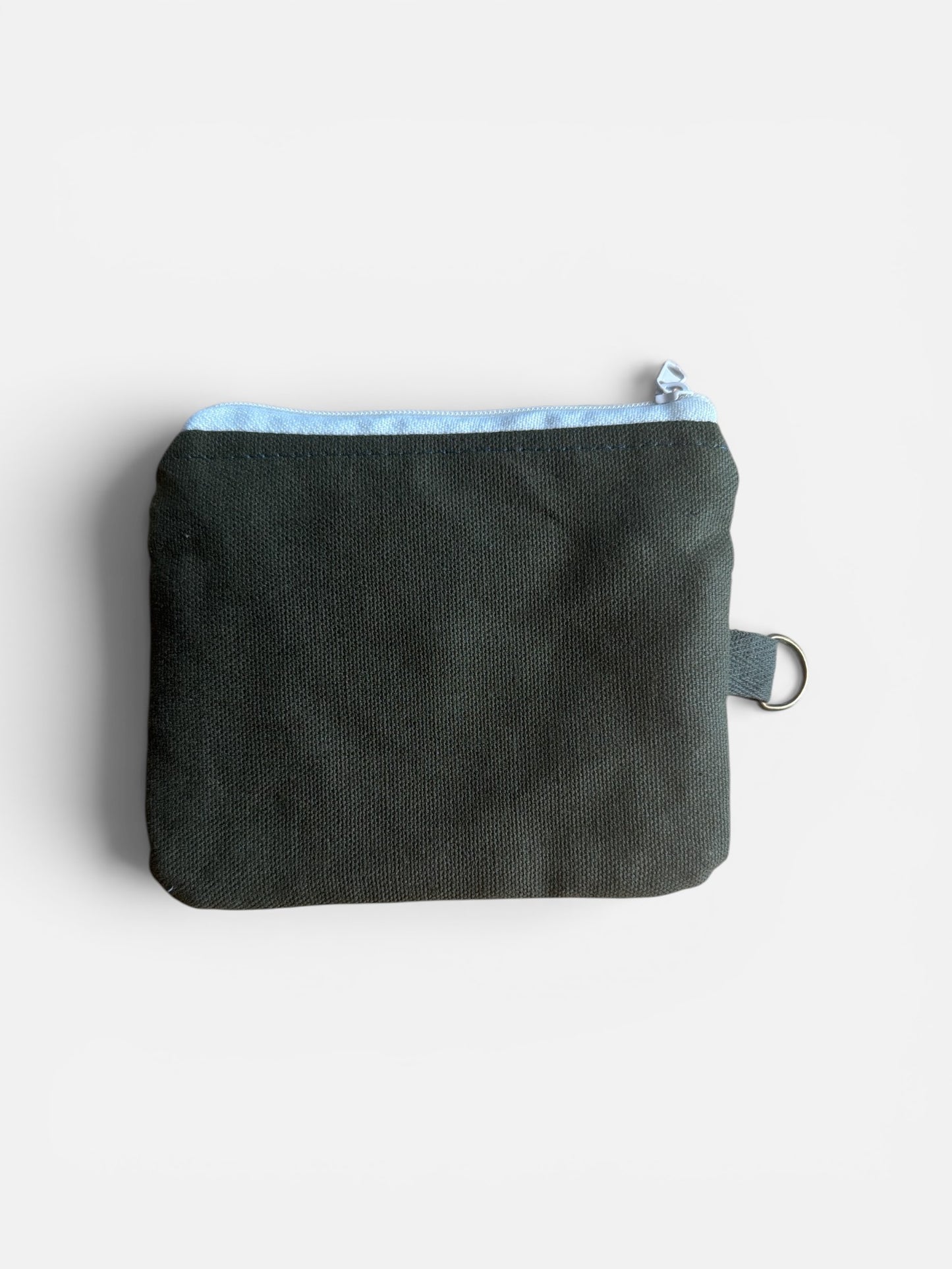 English Garden Olive Canvas Keychain Wallet