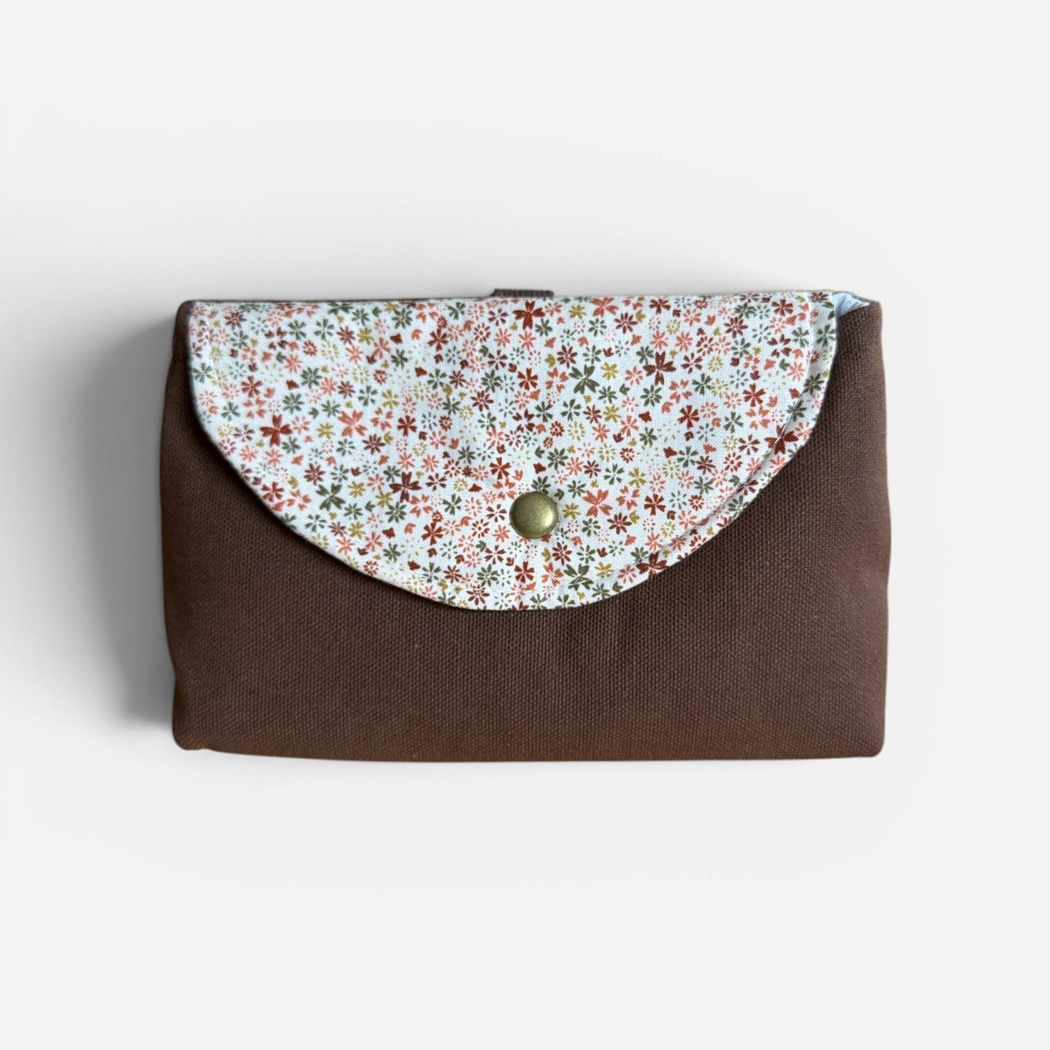 Florence Ditsy Floral Cocoa Clip-on Pouch