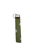 Green Floral Wristlet Keychain