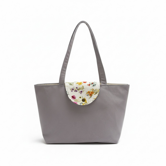 Spring Bloom Canvas Tote Bag