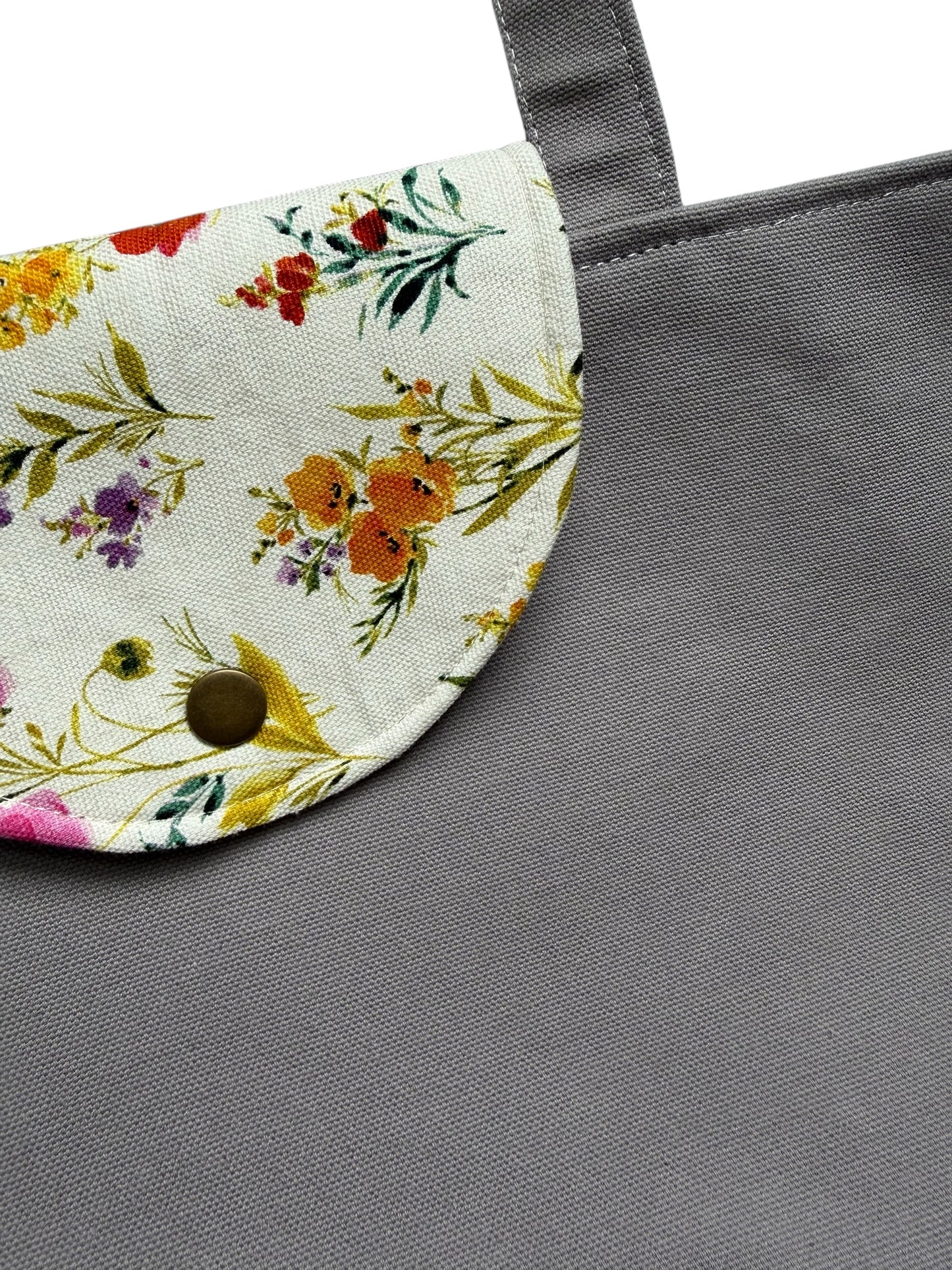 Spring Bloom Canvas Tote Bag