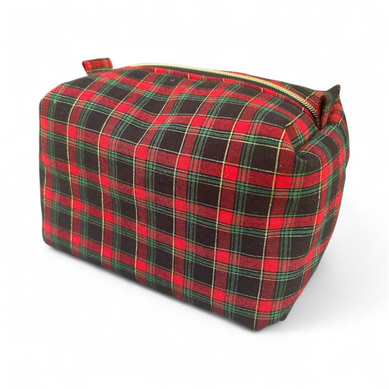 Boxy Pouch - Christmas Plaid