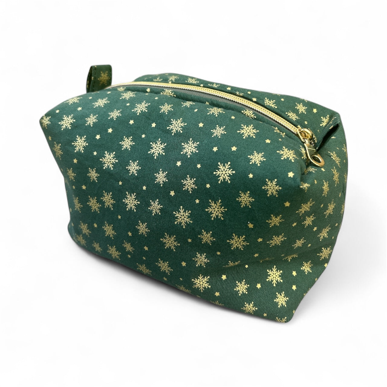 Boxy Makeup Bag - Snow Flakes