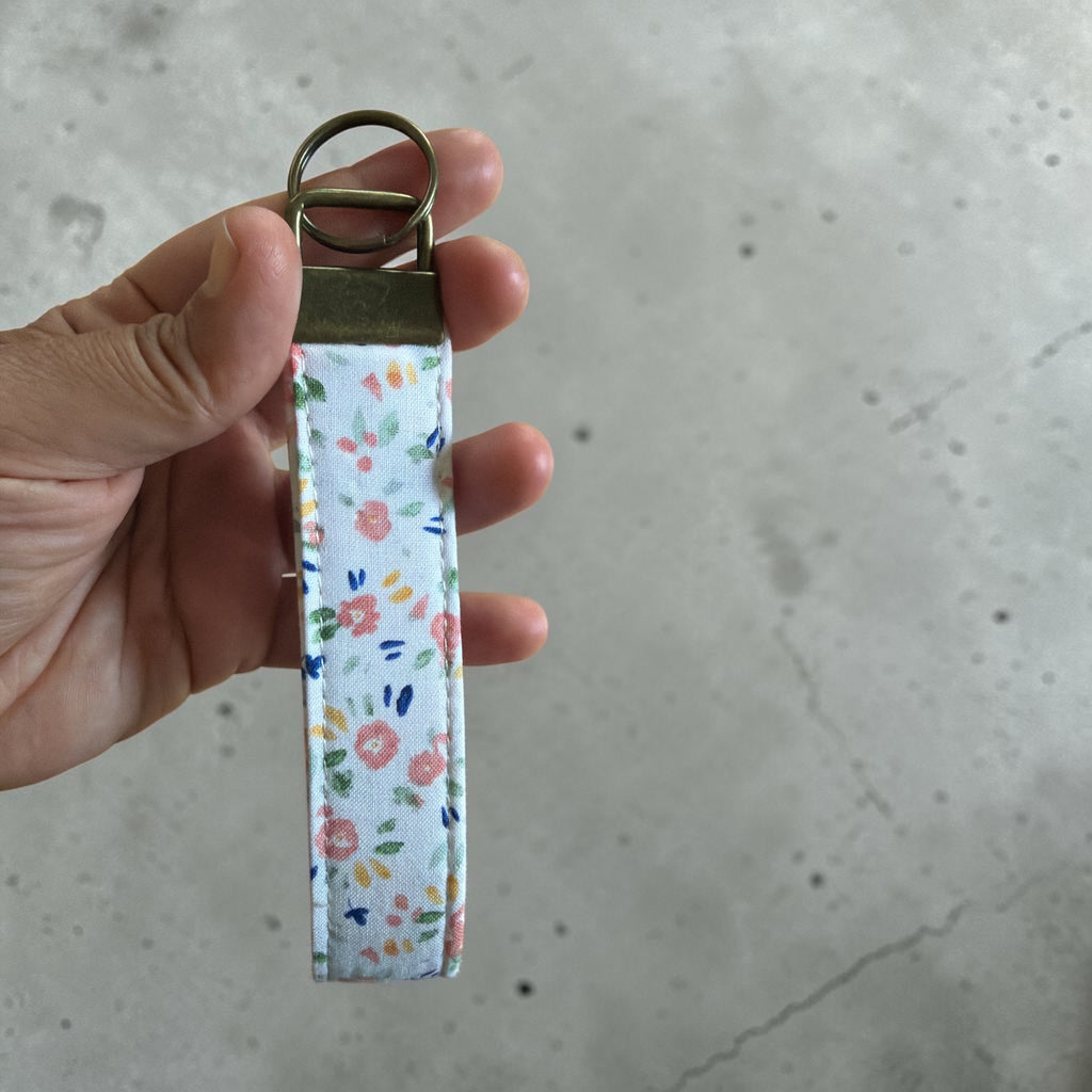 Pastel Petals Wristlet Keychain