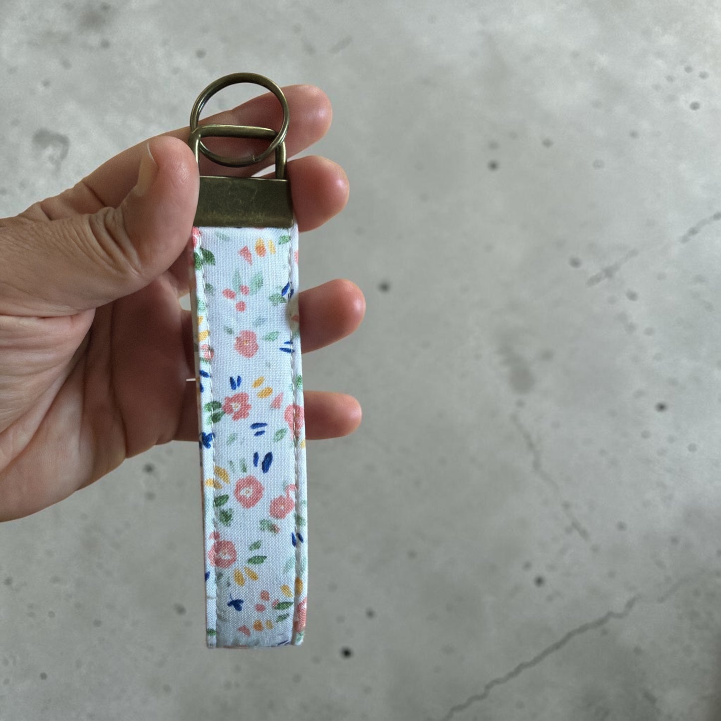Pastel Petals Wristlet Keychain