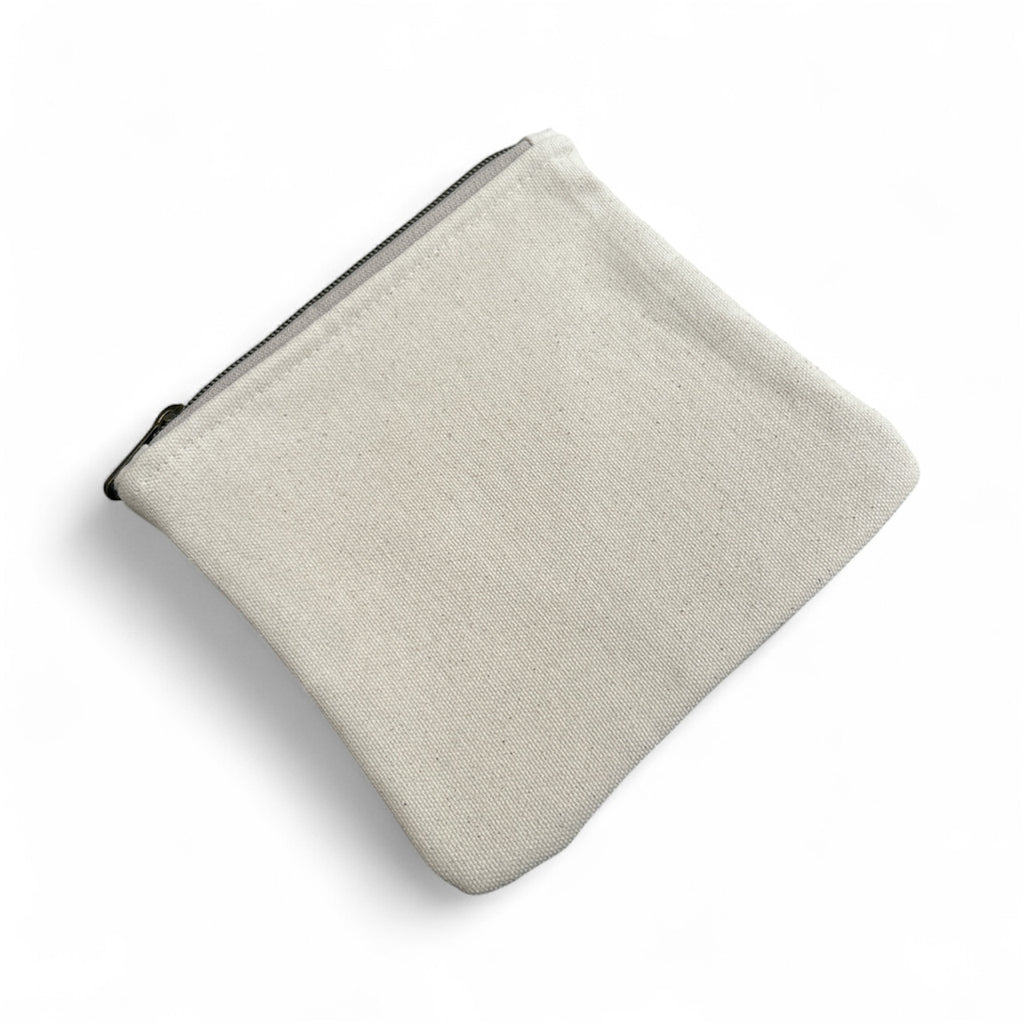 Neutral Canvas Zipper Pouch