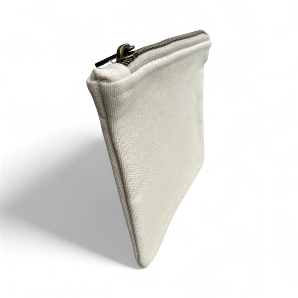 Neutral Canvas Zipper Pouch