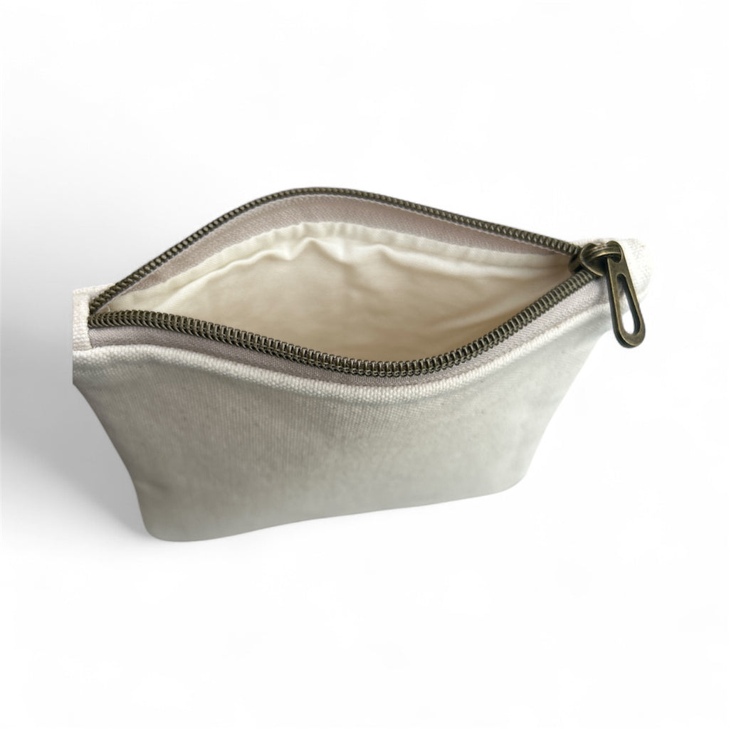 Neutral Canvas Zipper Pouch