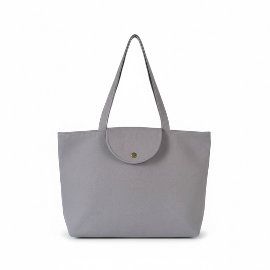 Siena Gray Canvas Tote Bag