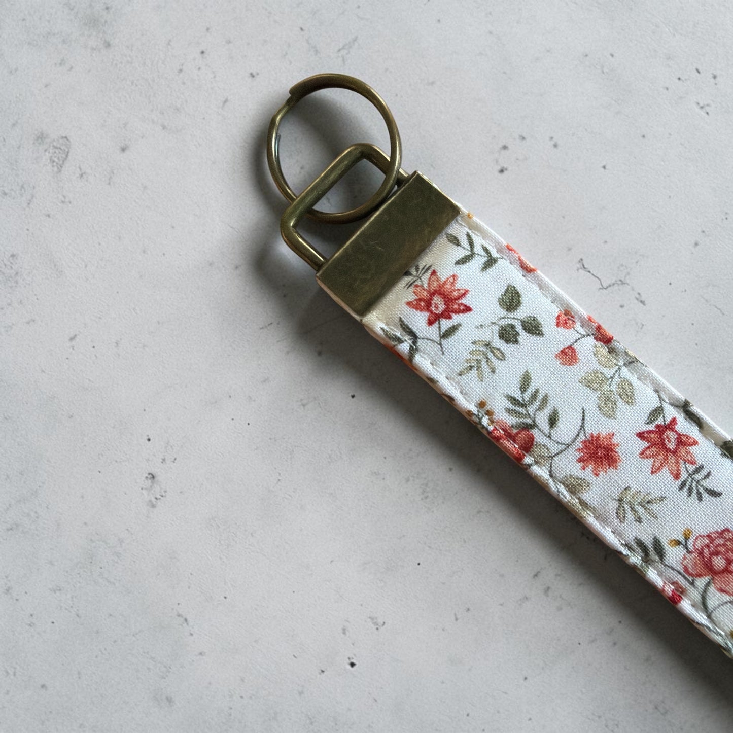 Cottage Floral Wristlet Keychain
