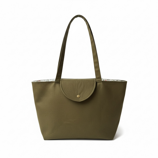 Siena Green Canvas Tote Bag