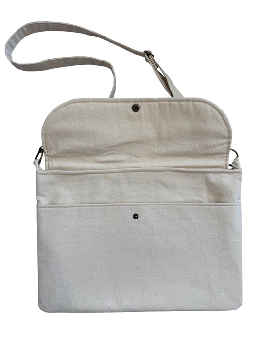 Lumela Neutral Canvas Laptop Bag