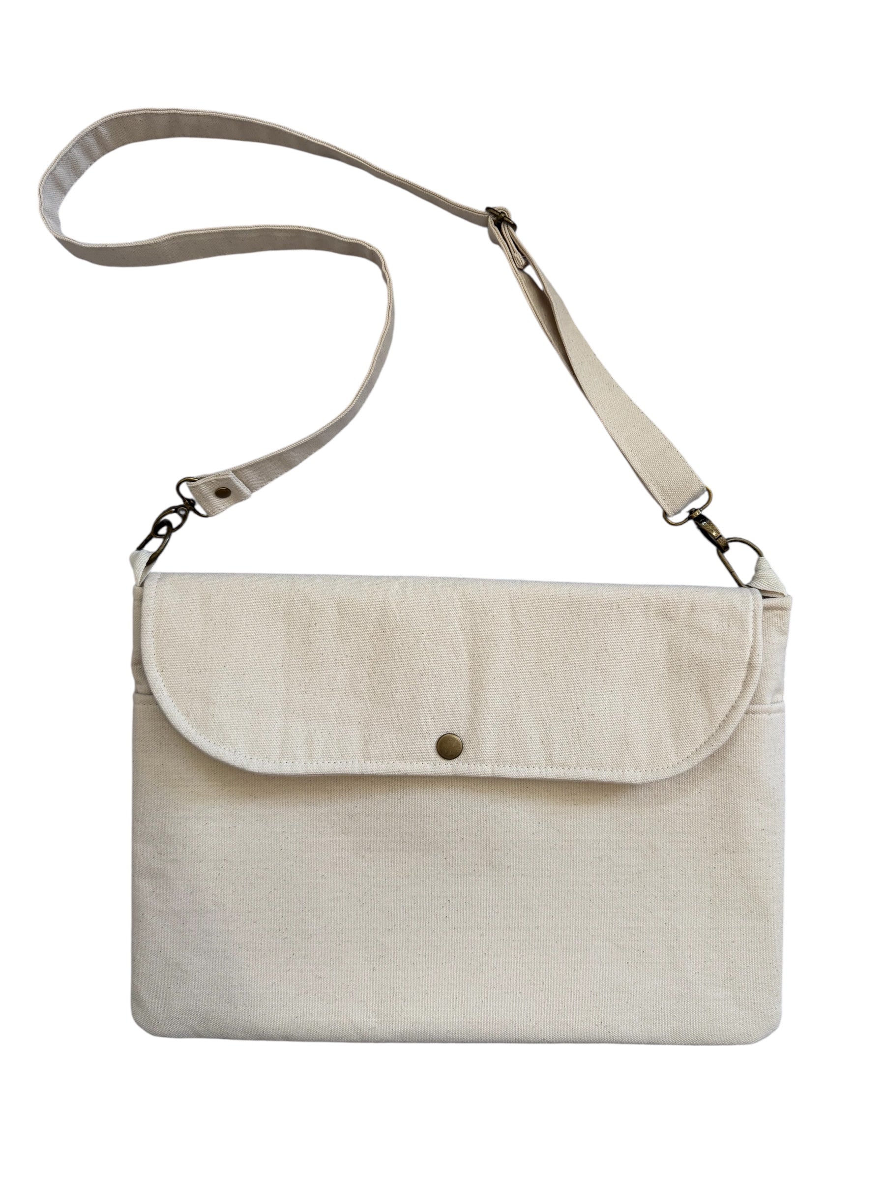 Lumela Neutral Canvas Laptop Bag