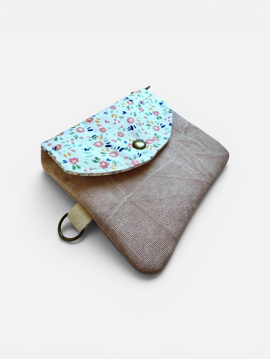 Florence Washed Pink Bloom Keychain Wallet