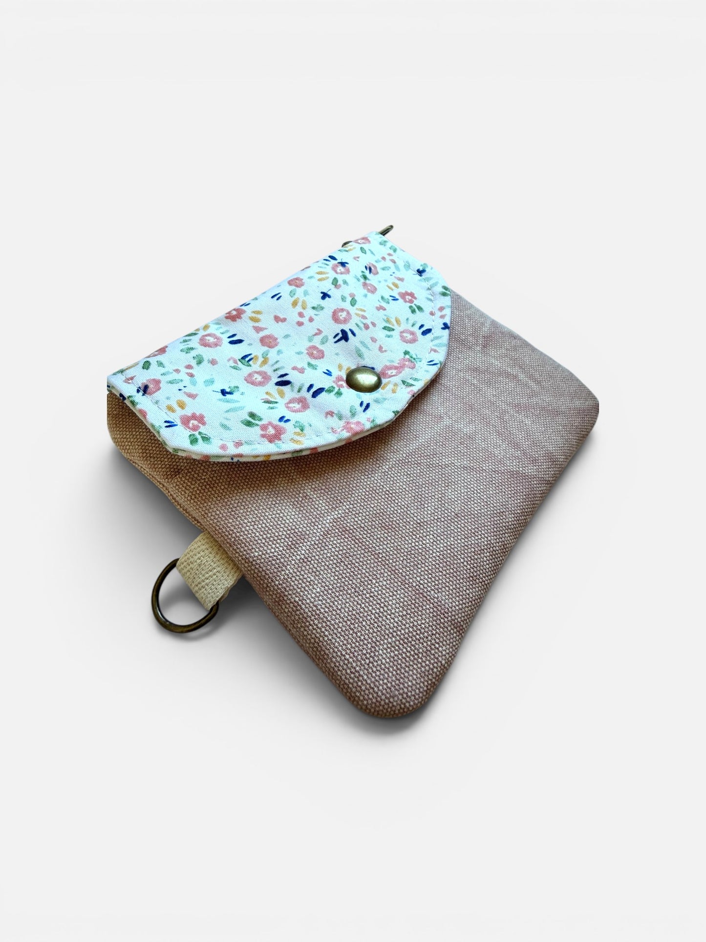 Florence Washed Pink Bloom Keychain Wallet