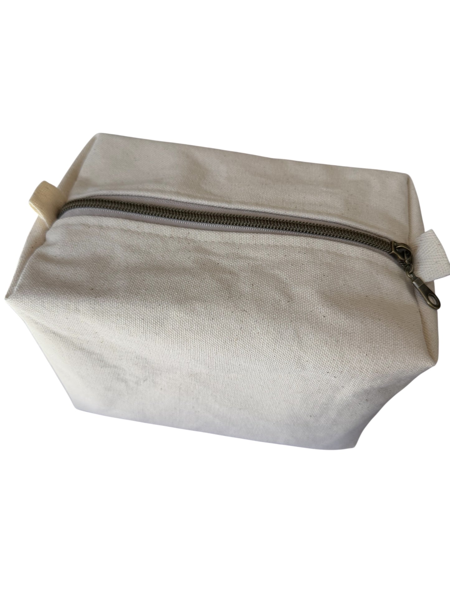Lumela Neutral Canvas Boxy Pouch