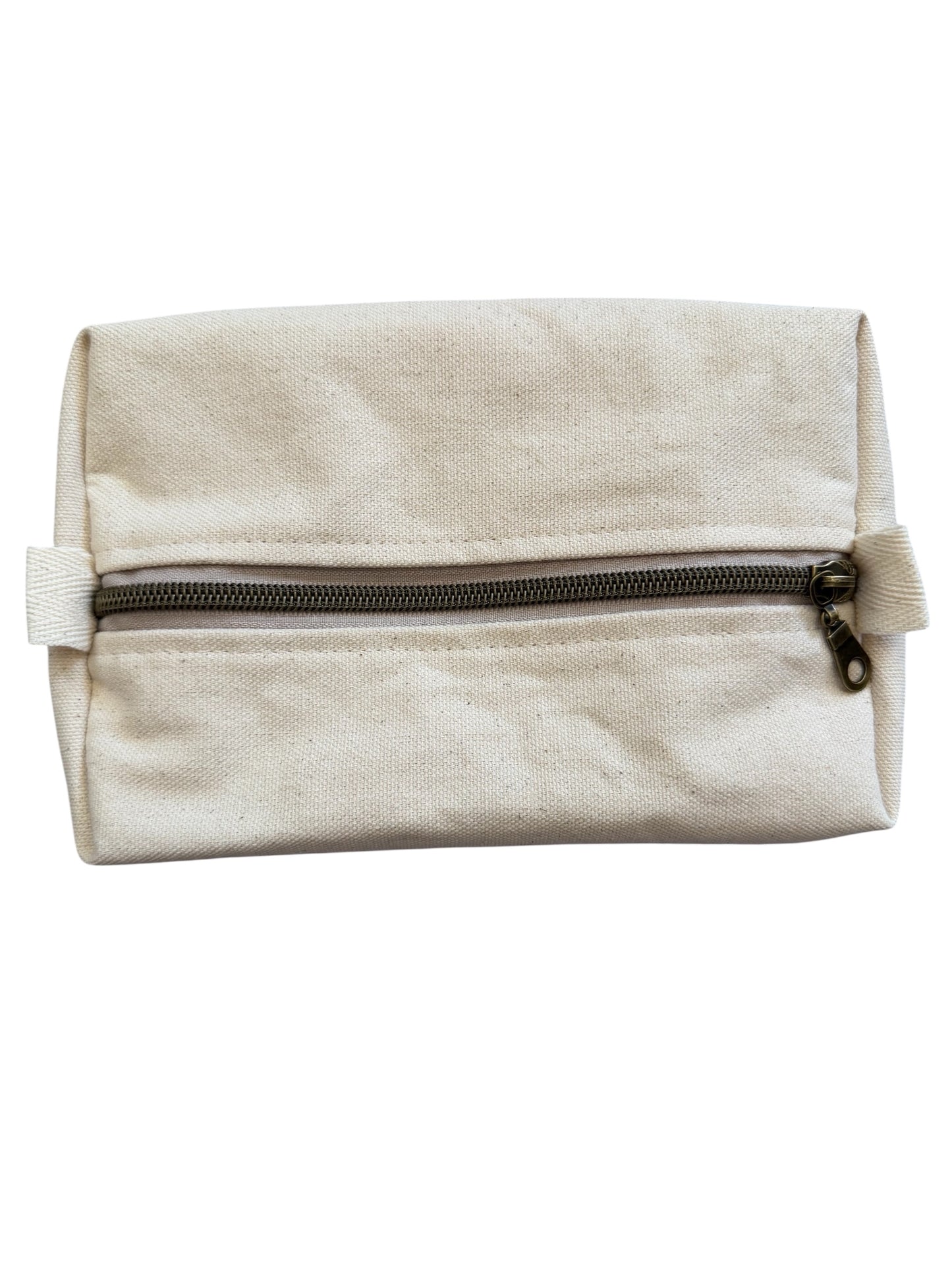 Lumela Neutral Canvas Boxy Pouch