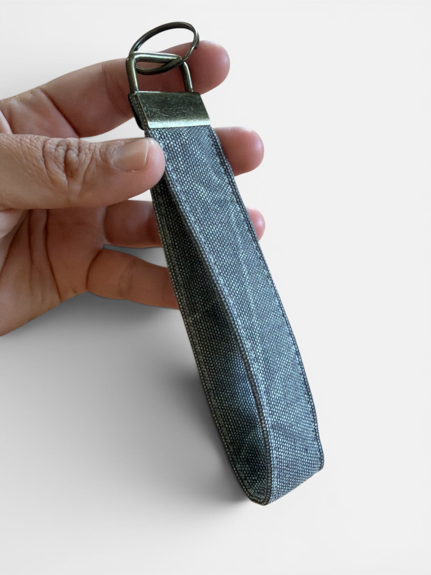 Washed Canvas Wristlet Keychain