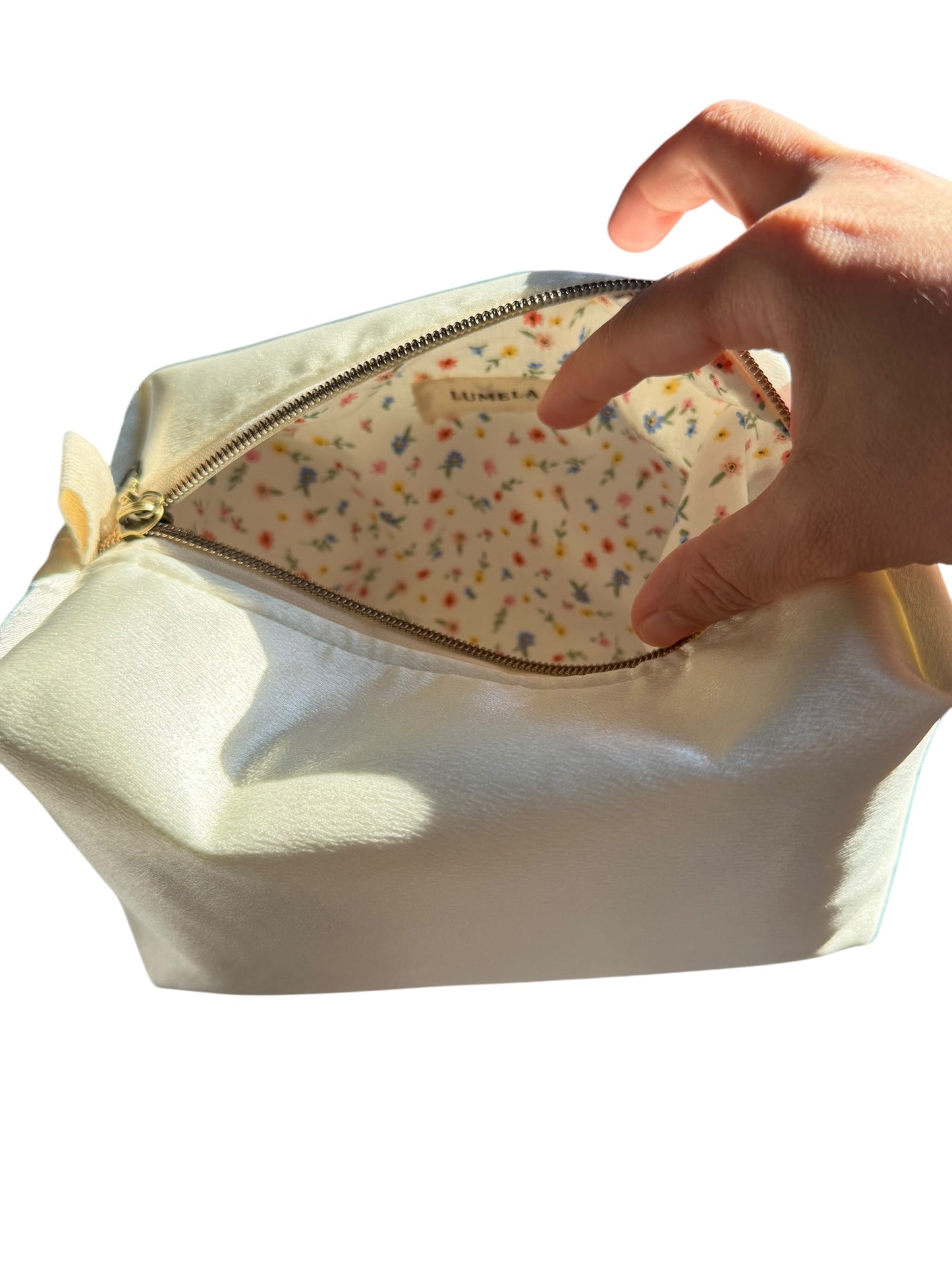 Bride Satin Boxy Pouch