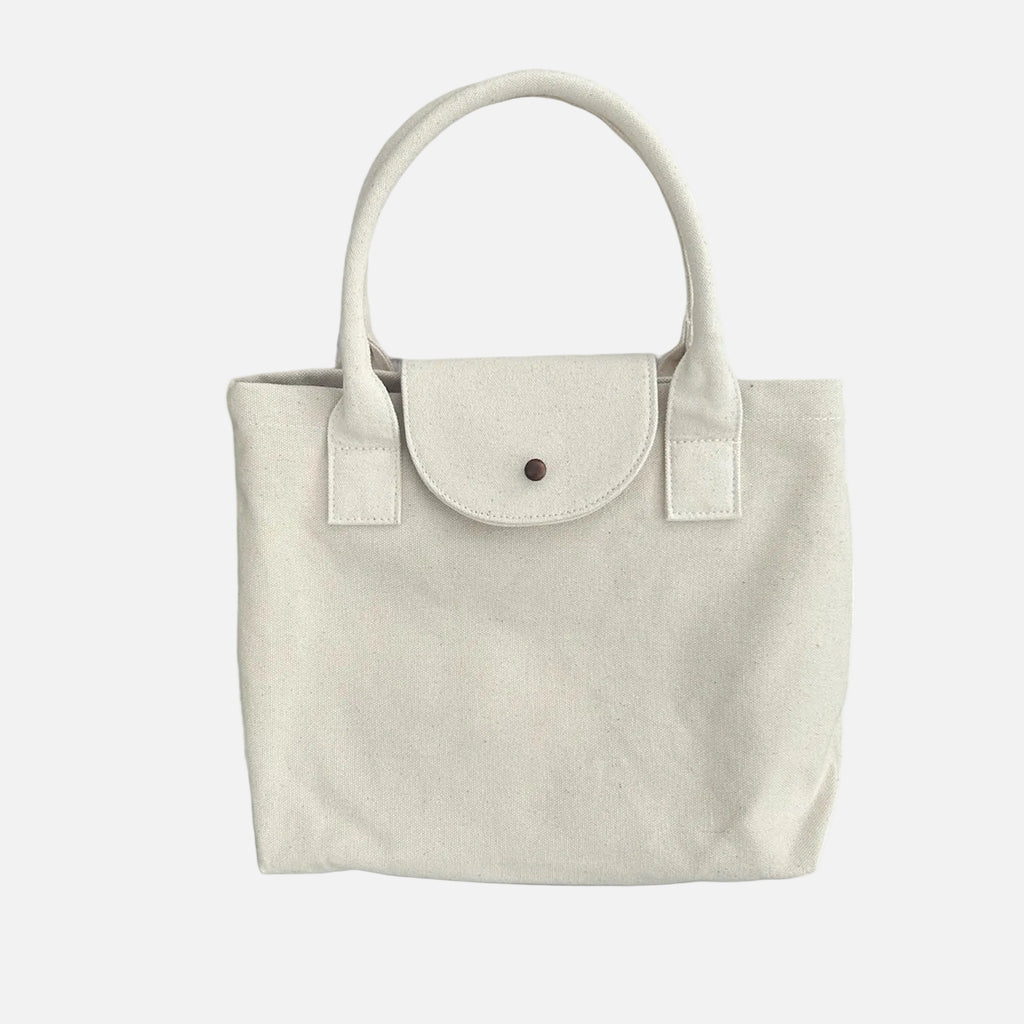 Lumela neutral canvas tote bag minimalist everyday bag