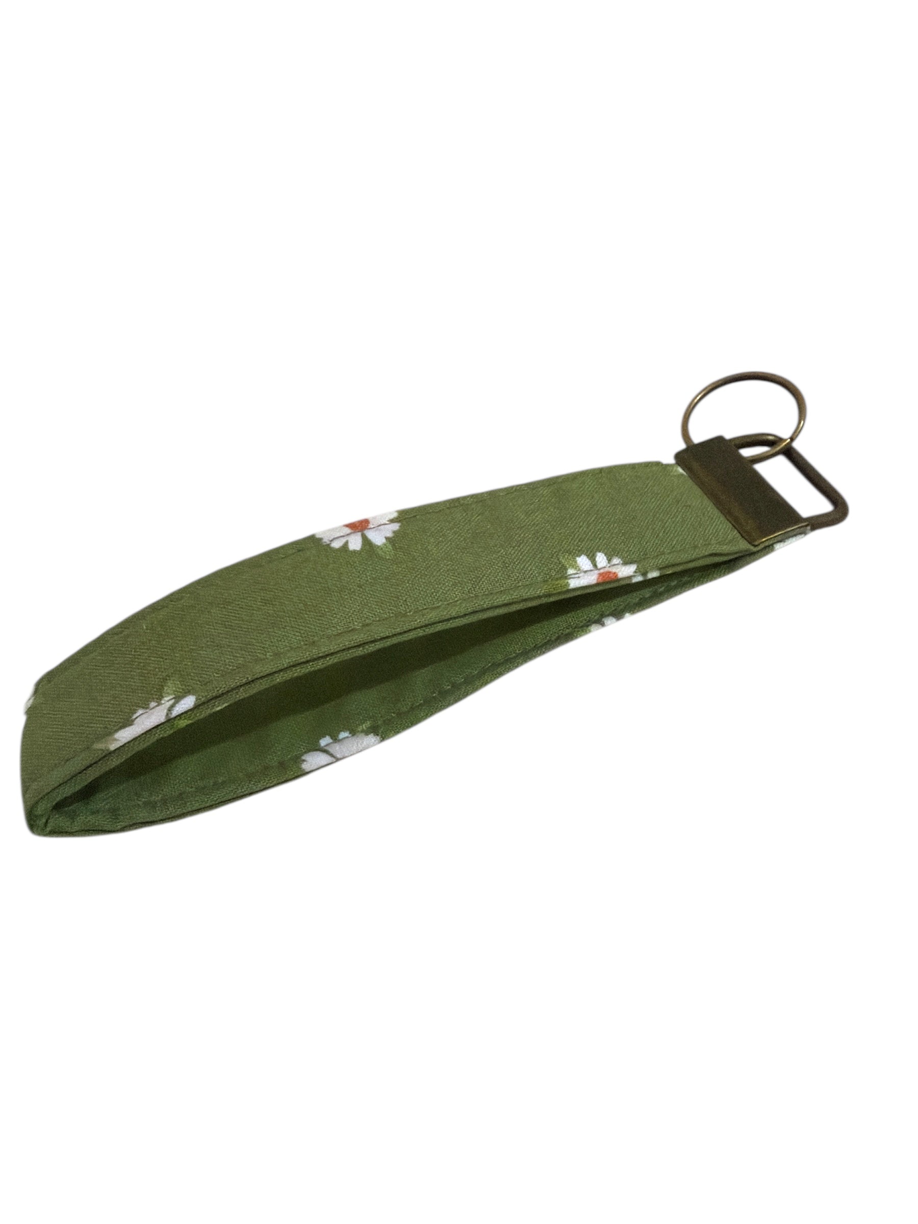 Green Floral Wristlet Keychain