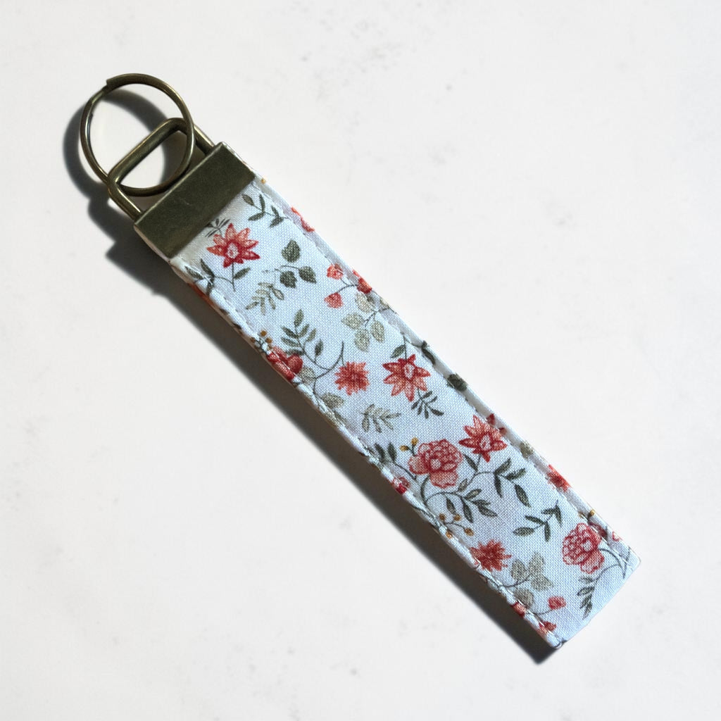 Cottage Floral Wristlet Keychain