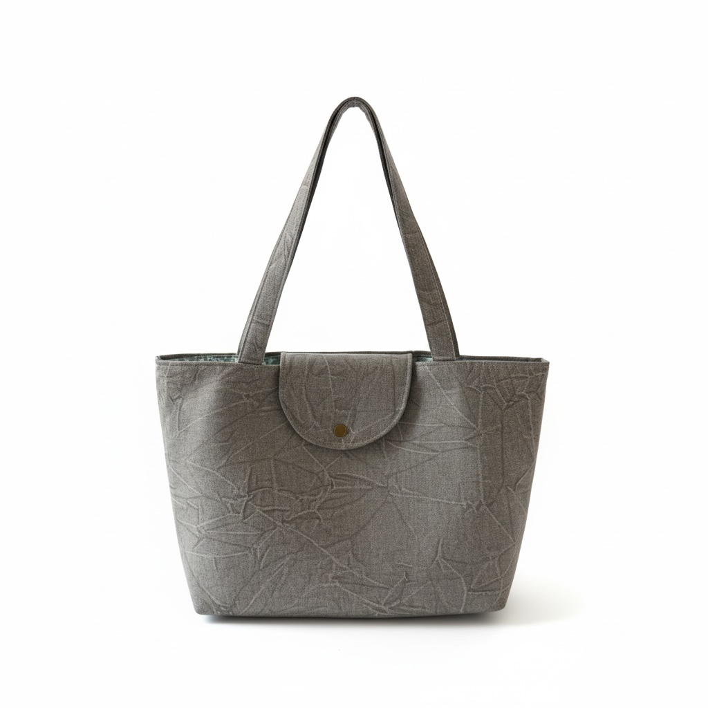 Siena Gray Washed Canvas Tote Bag