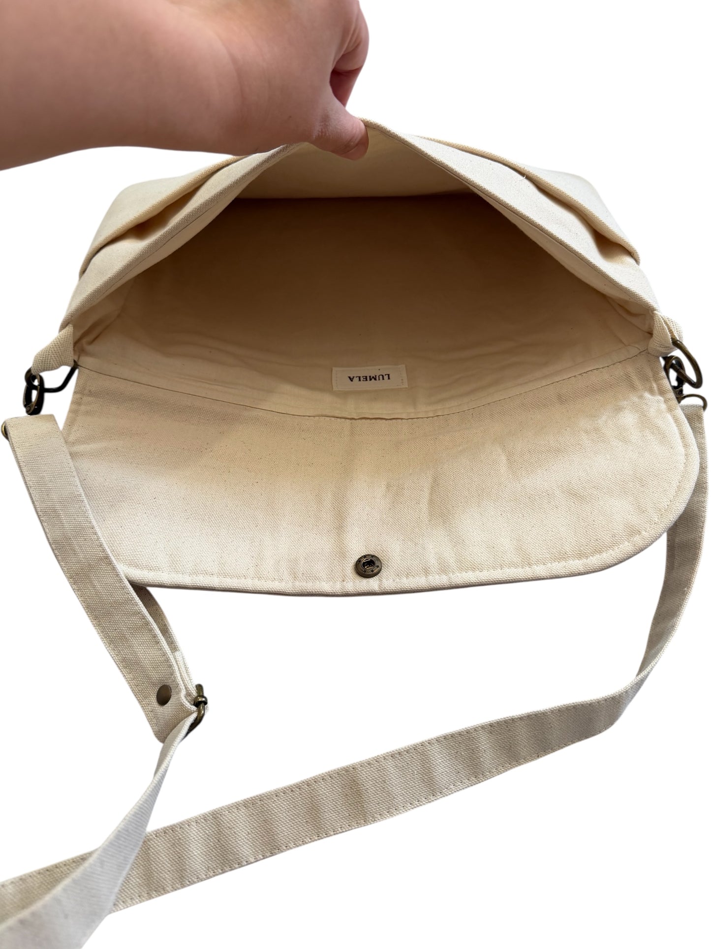 Lumela Neutral Canvas Laptop Bag