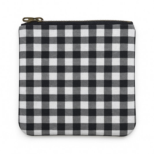 Mini Midnight Grid Zip Pouch