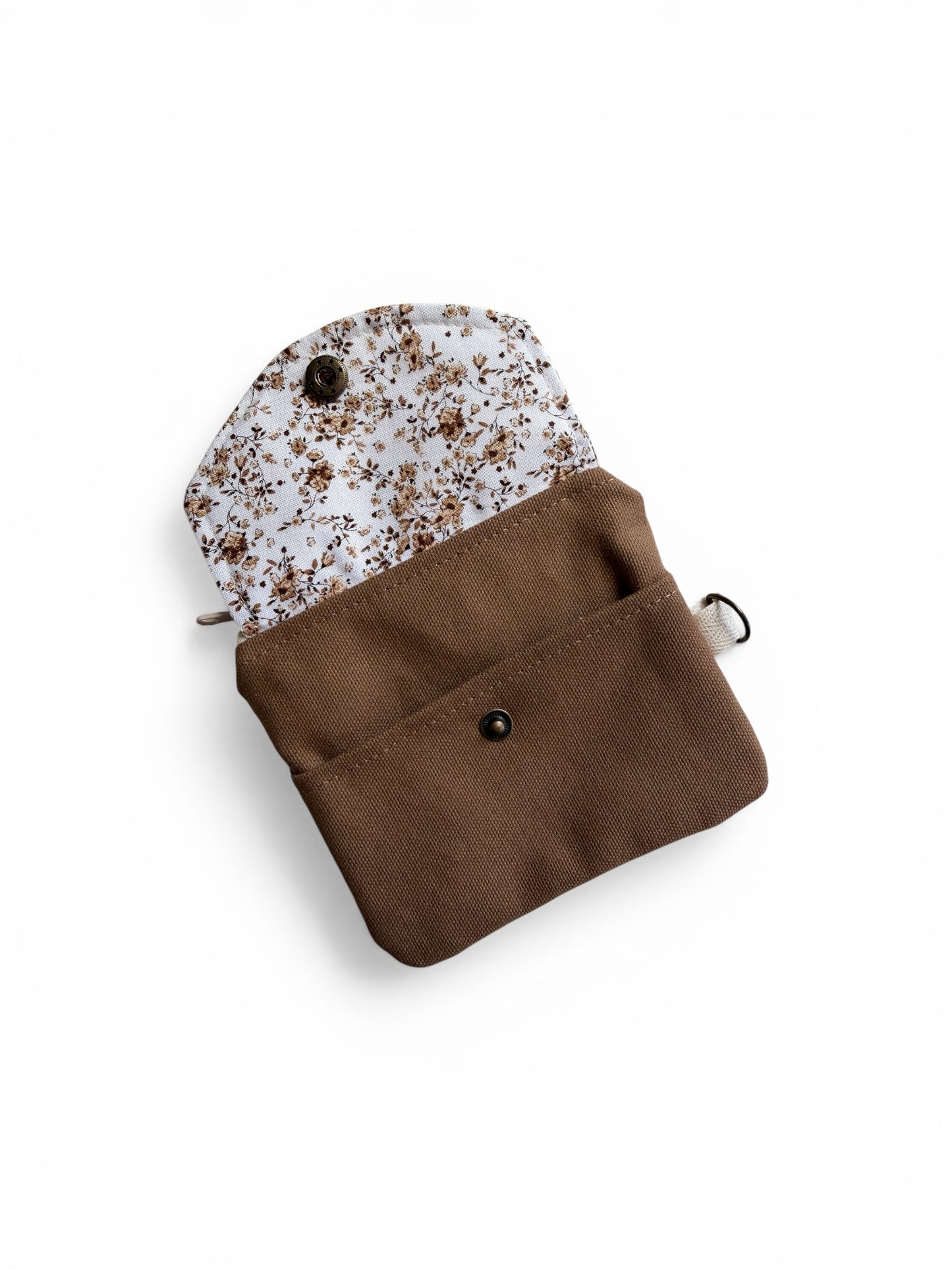 Florence Coffee Floral Keychain Wallet