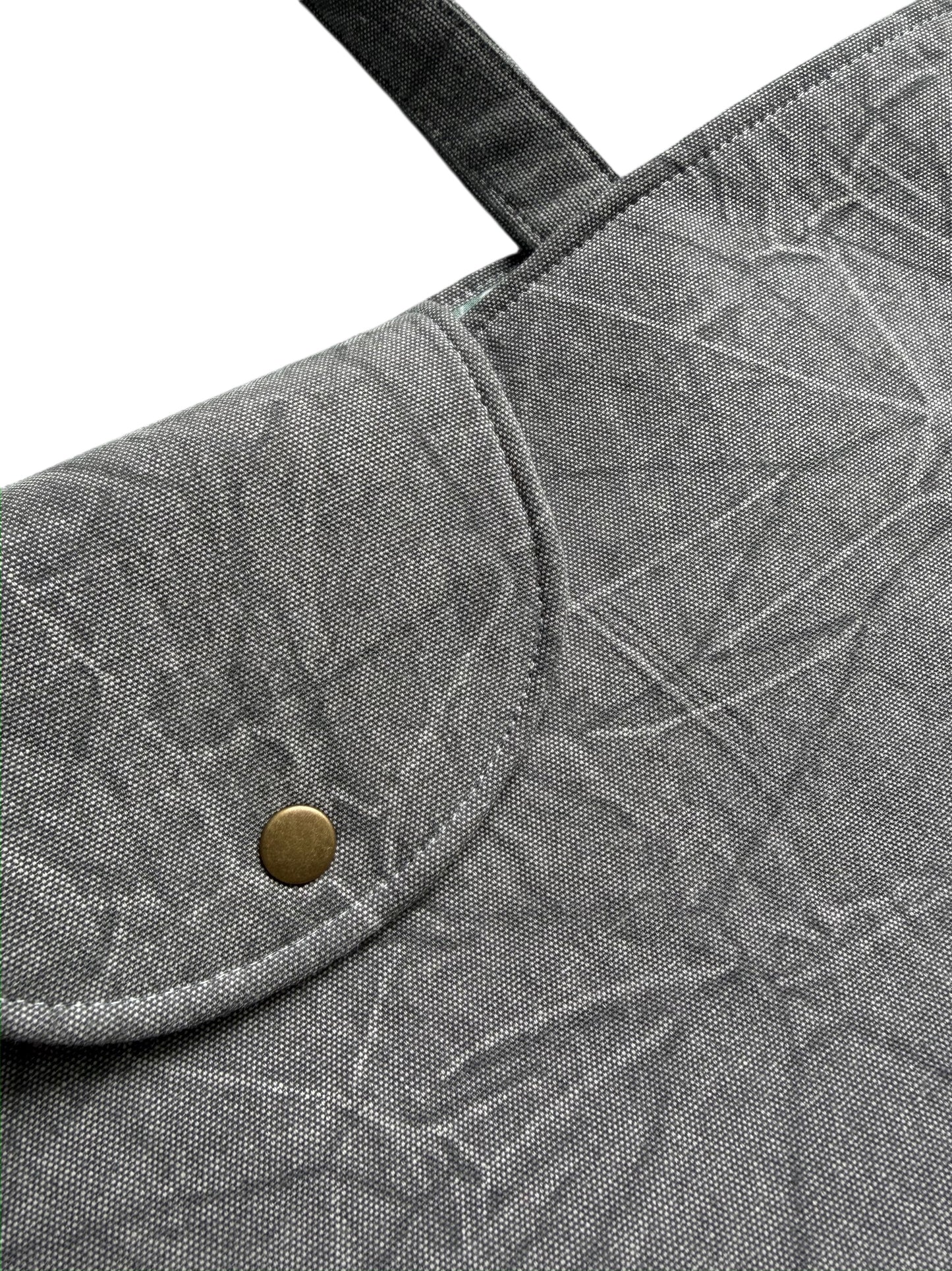 Siena Gray Washed Canvas Tote Bag
