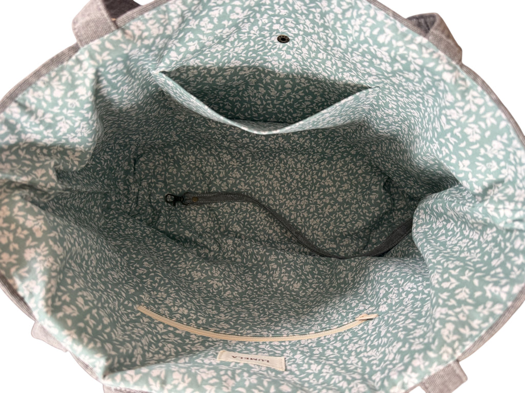 Siena Gray Washed Canvas Tote Bag