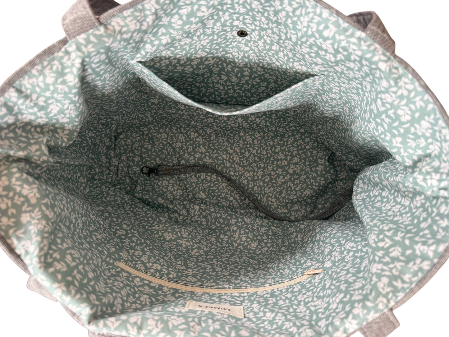 Siena Gray Washed Canvas Tote Bag