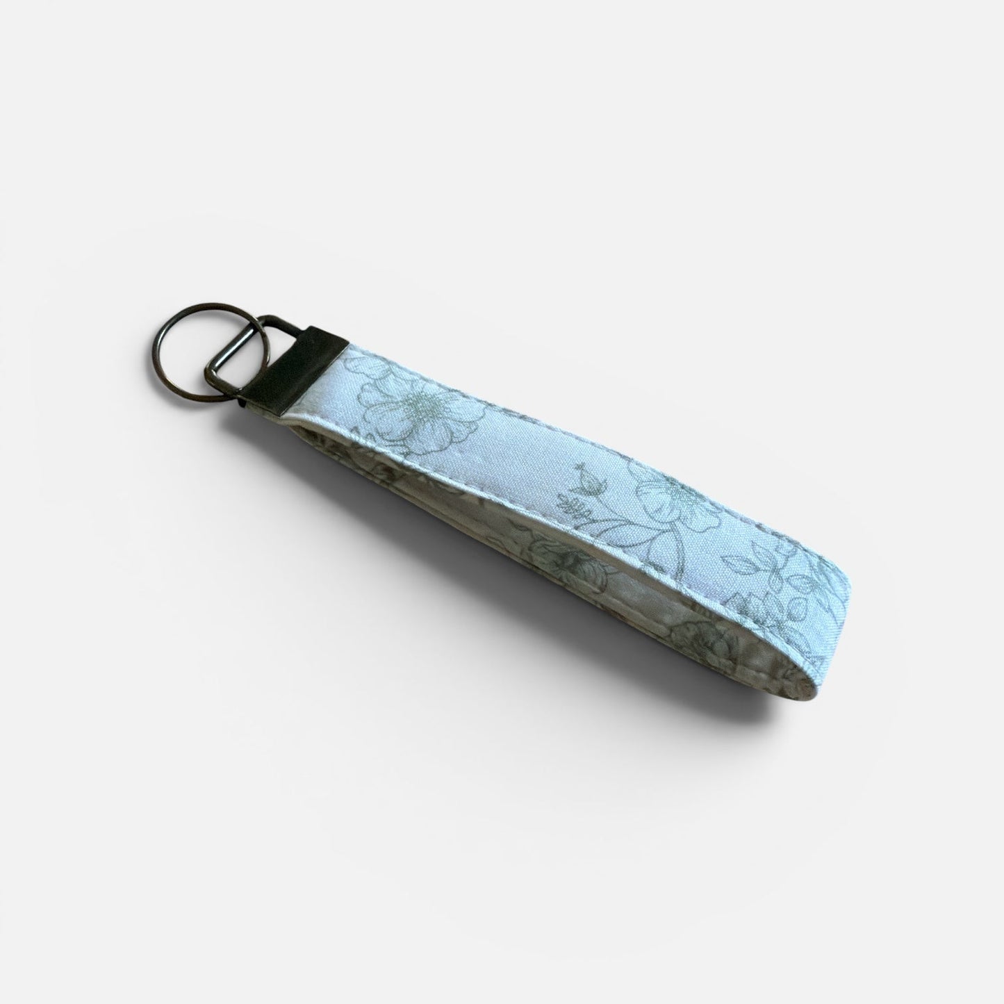 Sage Floral Wristlet Keychain
