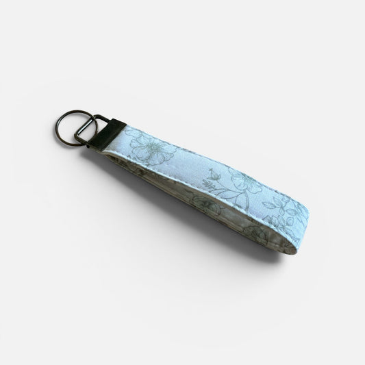 Sage Floral Wristlet Keychain