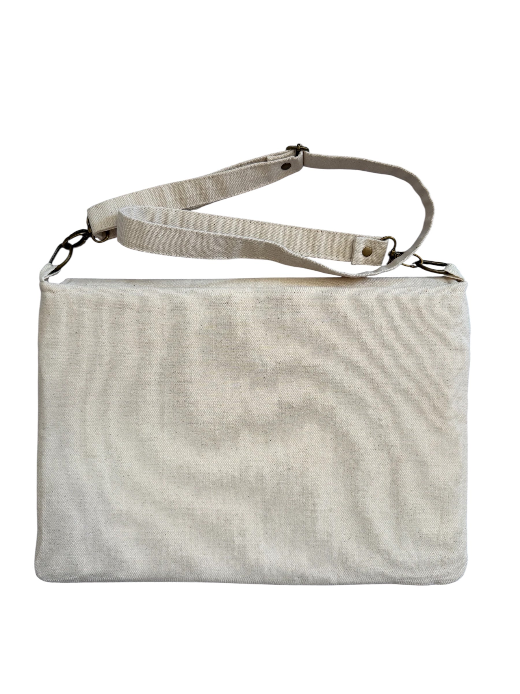 Lumela Neutral Canvas Laptop Bag