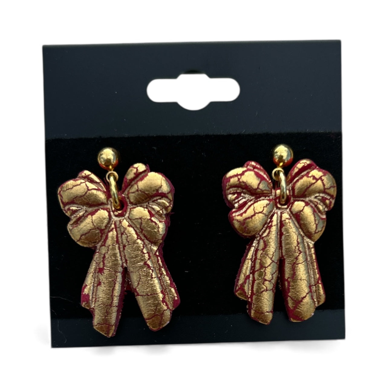 Long Bow Clay Earrings