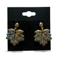 Green Leaves Clay Earrings