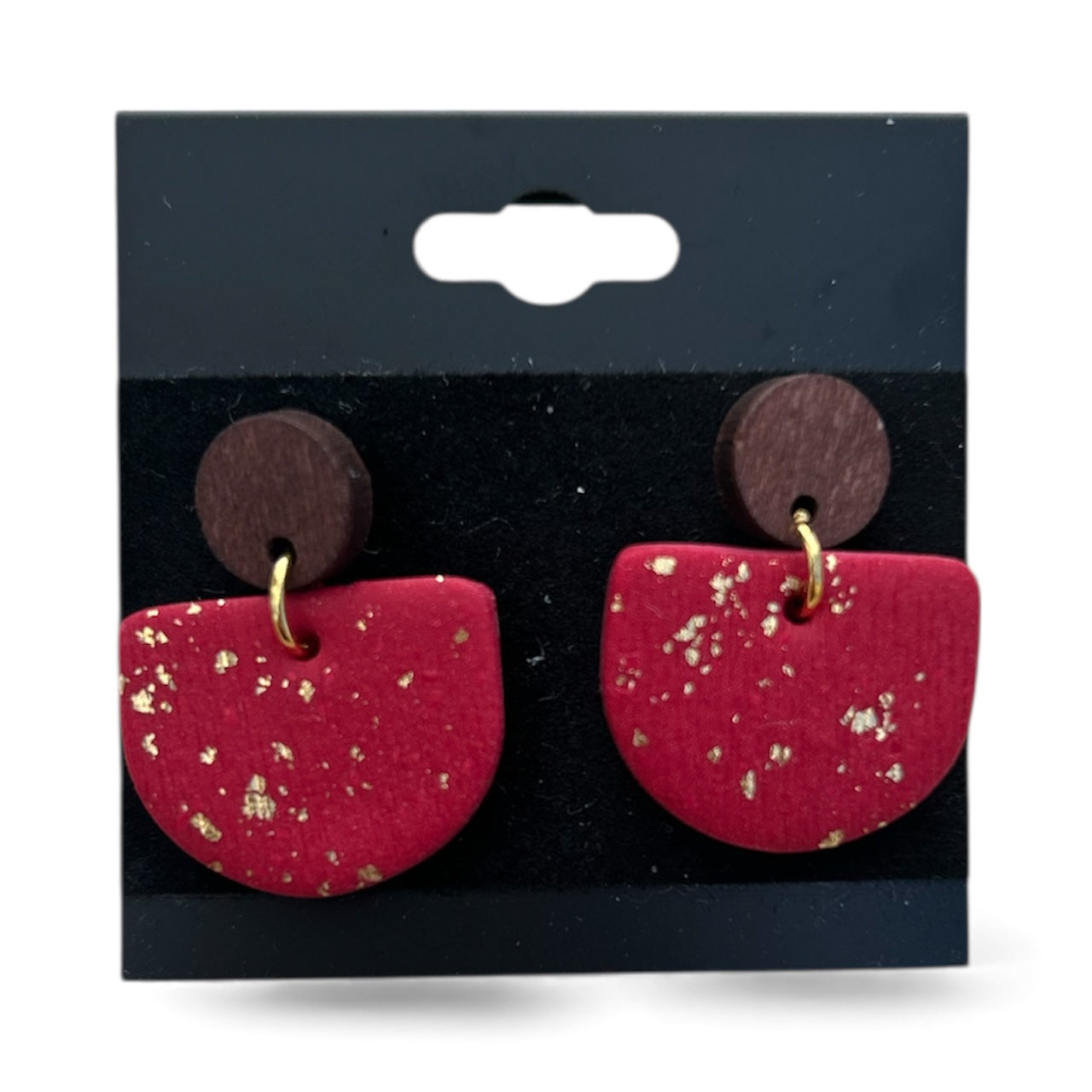 Rustic Half-Moon Dangles