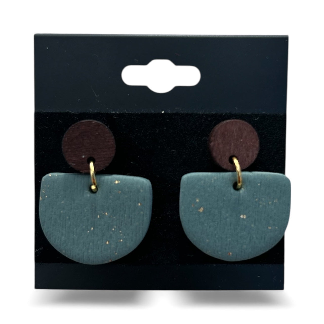 Rustic Half-Moon Dangles